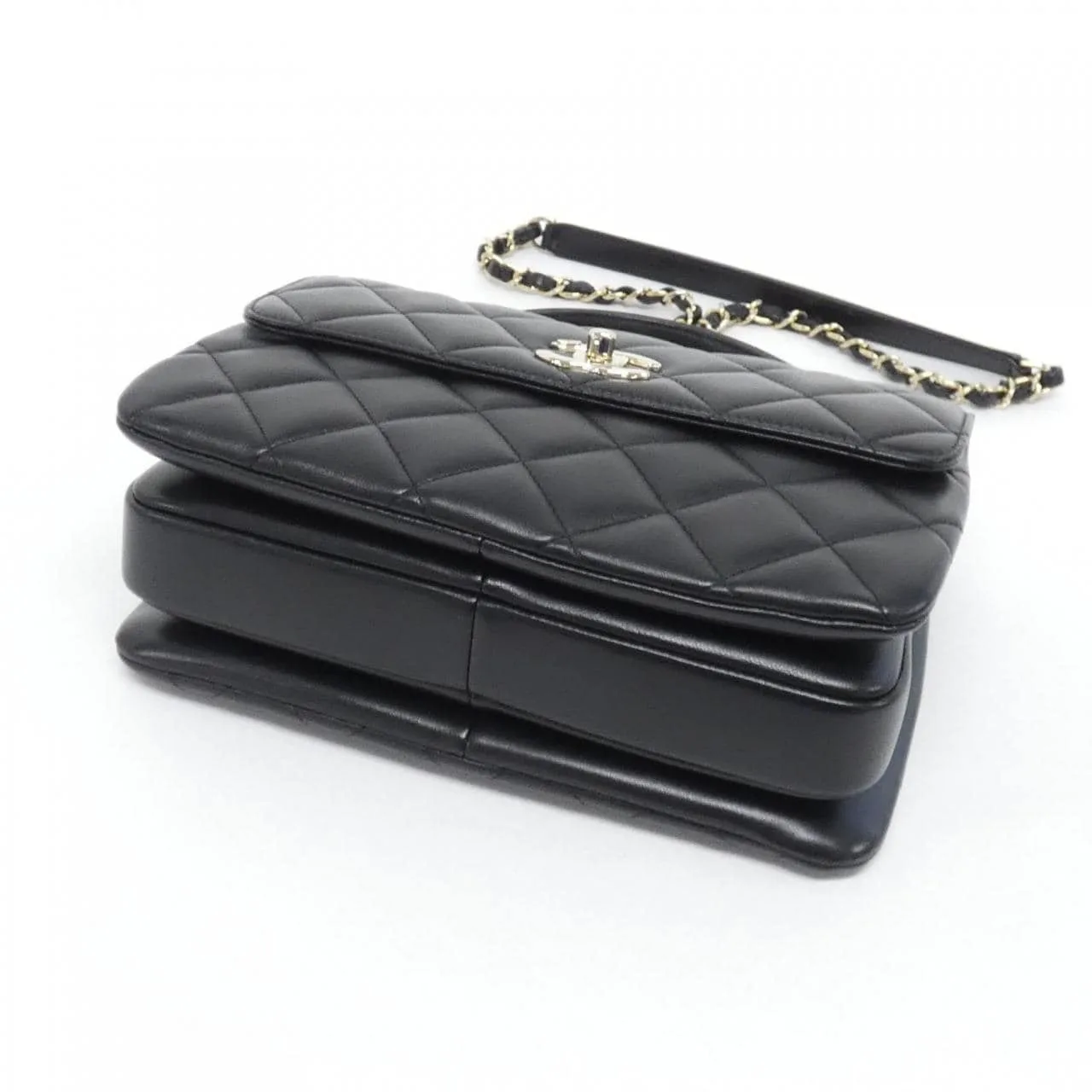 CHANEL 92236 Handbag Lambskin Black Lambskin Rank A - Thumbnail 3