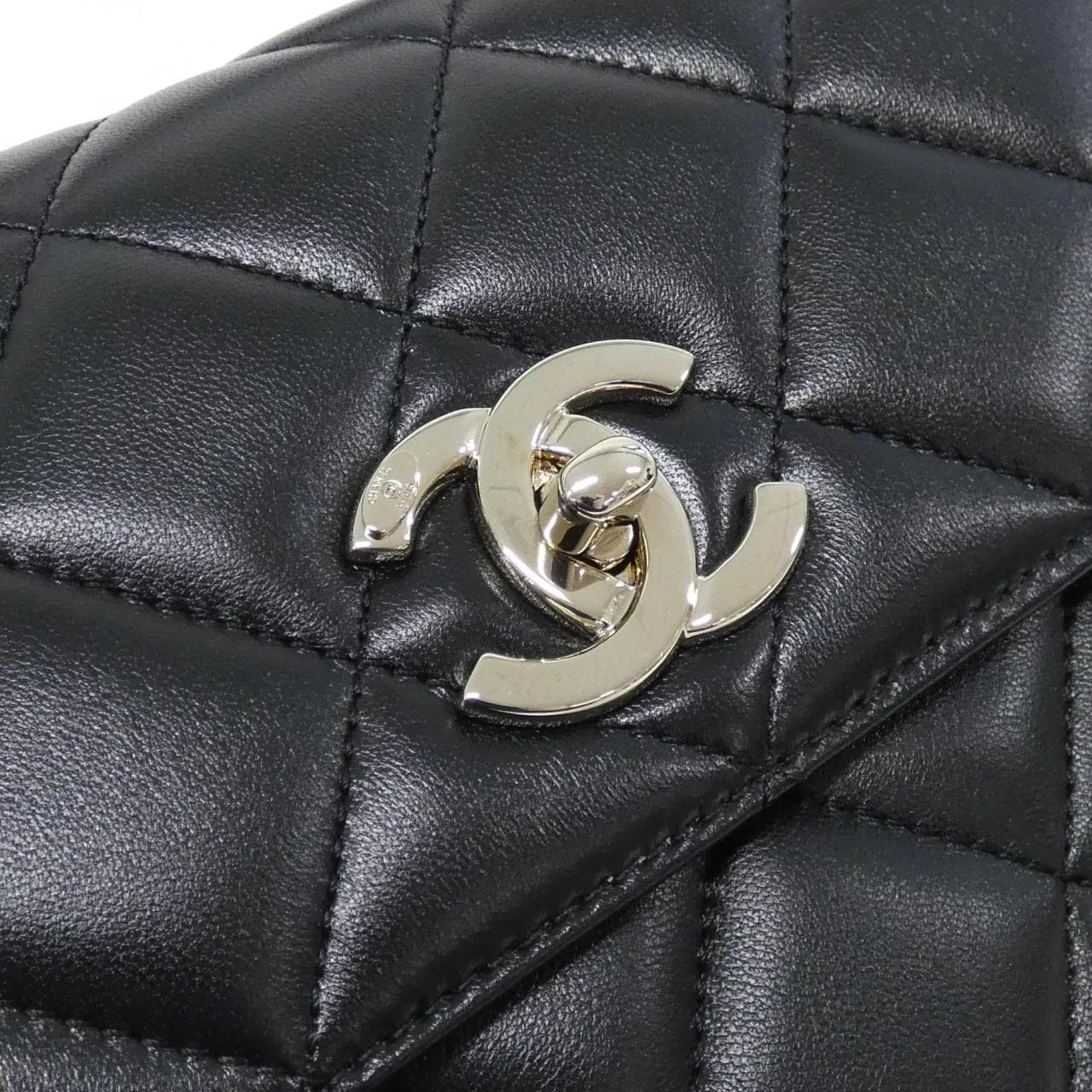 CHANEL 92236 Handbag Lambskin Black Lambskin Rank A - Thumbnail 4