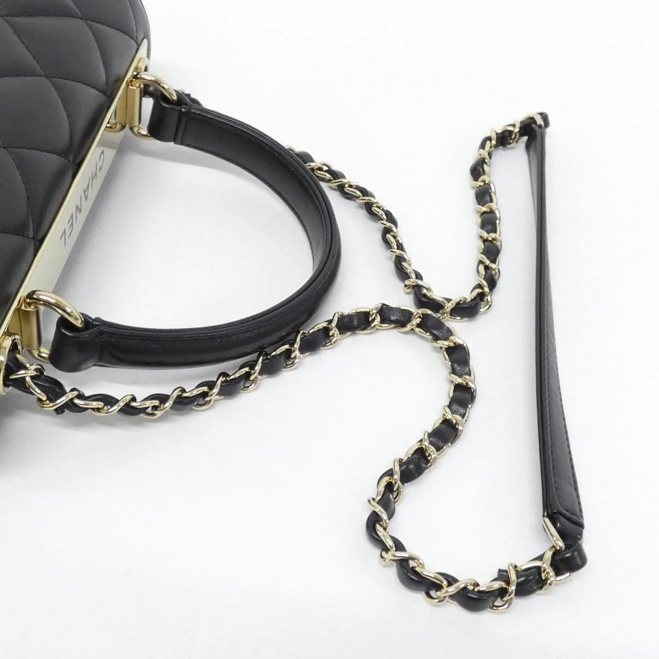 CHANEL 92236 Handbag Lambskin Black Lambskin Rank A - Thumbnail 6