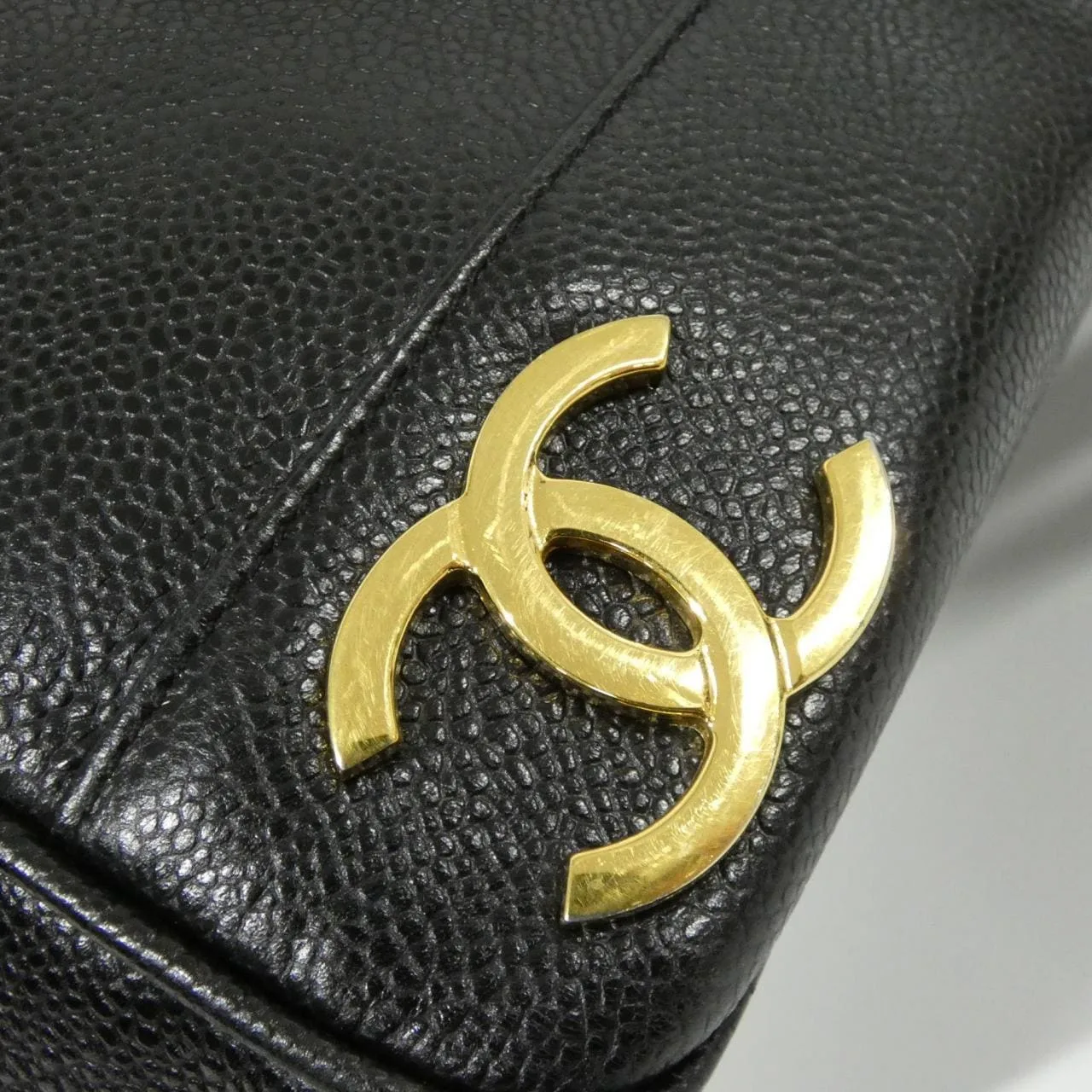 CHANEL 03675 Shoulder Grained Calfskin Black Grained Calfskin Rank A - Thumbnail 4