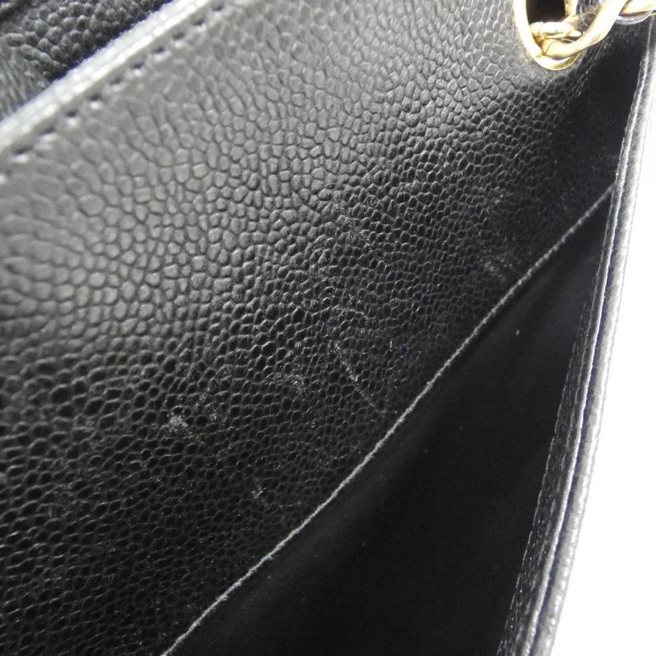 CHANEL 03675 Shoulder Grained Calfskin Black Grained Calfskin Rank A - Thumbnail 10