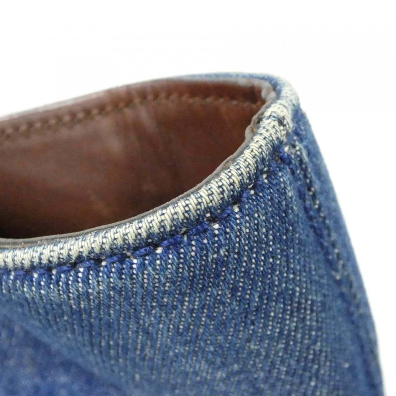 CHANEL Handbag Denim Brown Denim Rank B - Thumbnail 5