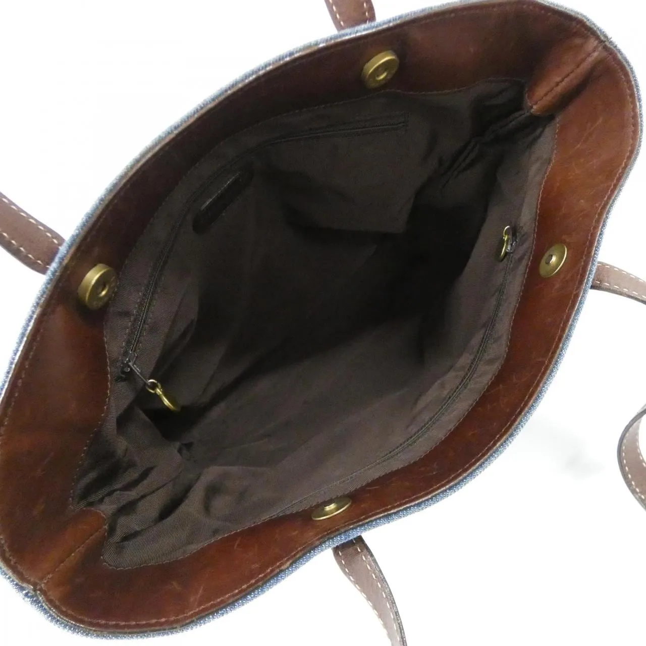 CHANEL Handbag Denim Brown Denim Rank B - Thumbnail 9