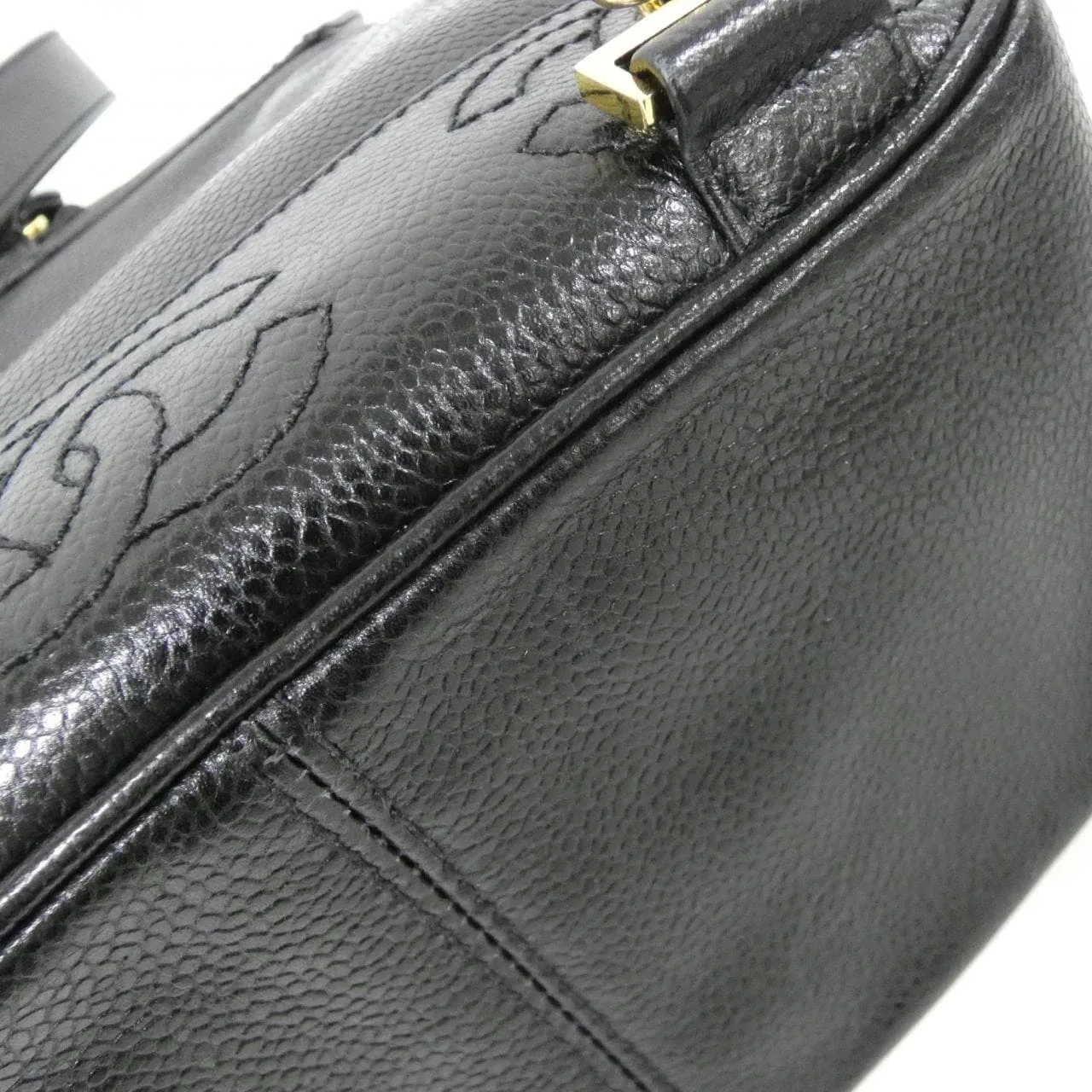 CHANEL 07266 Backpack Grained Calfskin 黑色 荔枝紋牛皮 中古品A - 縮圖 3