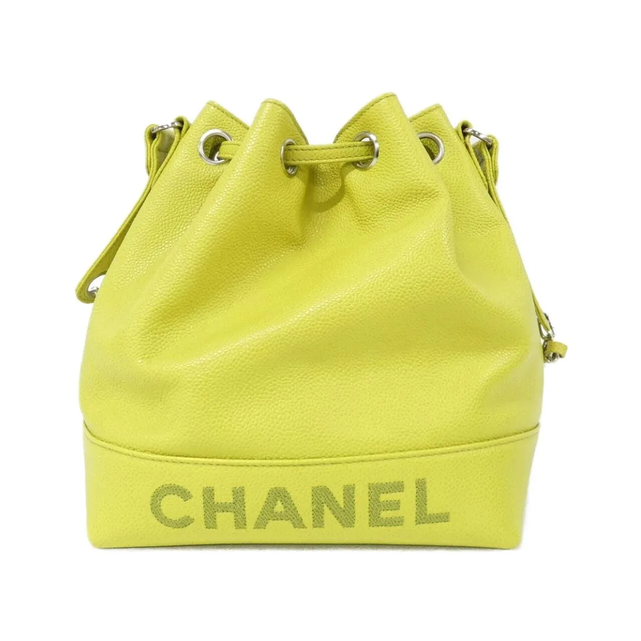 CHANEL Shoulder Grained Calfskin Green Grained Calfskin Rank A - Thumbnail 2