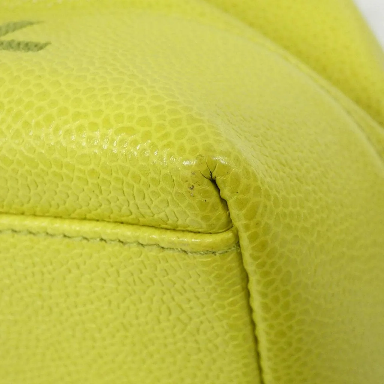 CHANEL Shoulder Grained Calfskin Green Grained Calfskin Rank A - Thumbnail 3