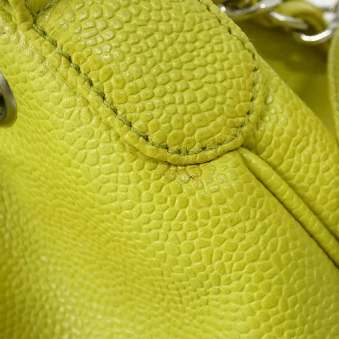 CHANEL Shoulder Grained Calfskin Green Grained Calfskin Rank A - Thumbnail 6