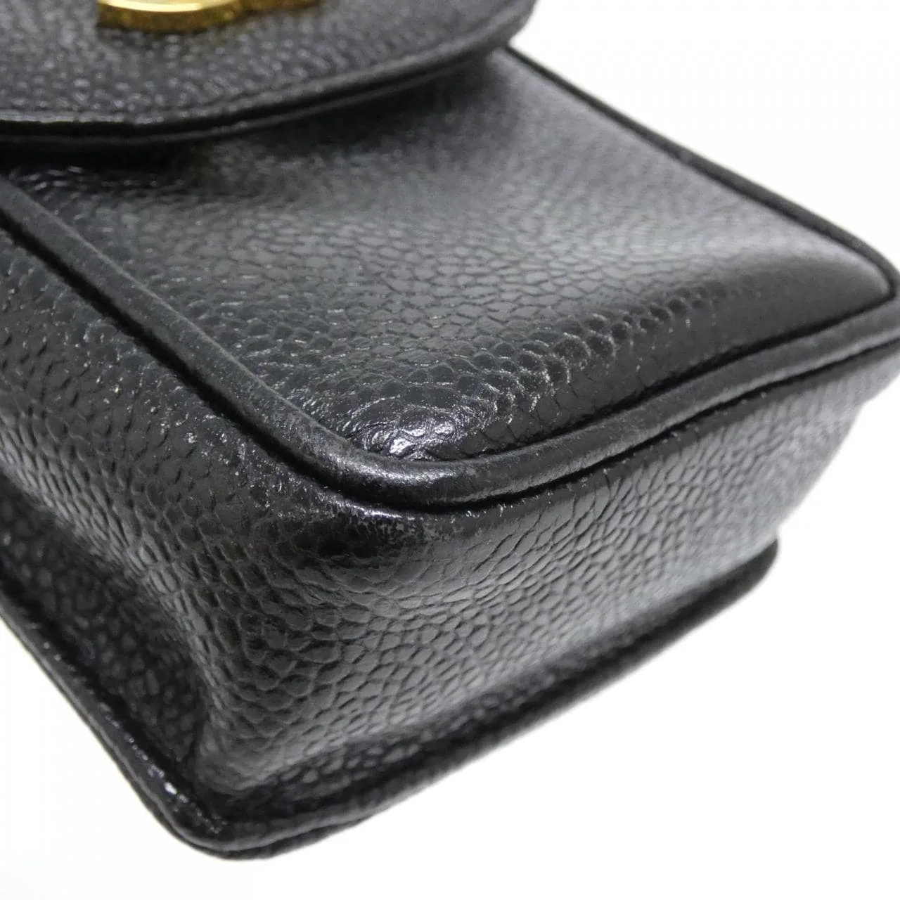 CHANEL Wallet Caviar Leather 黑色 Caviar Leather 中古品A - 縮圖 3