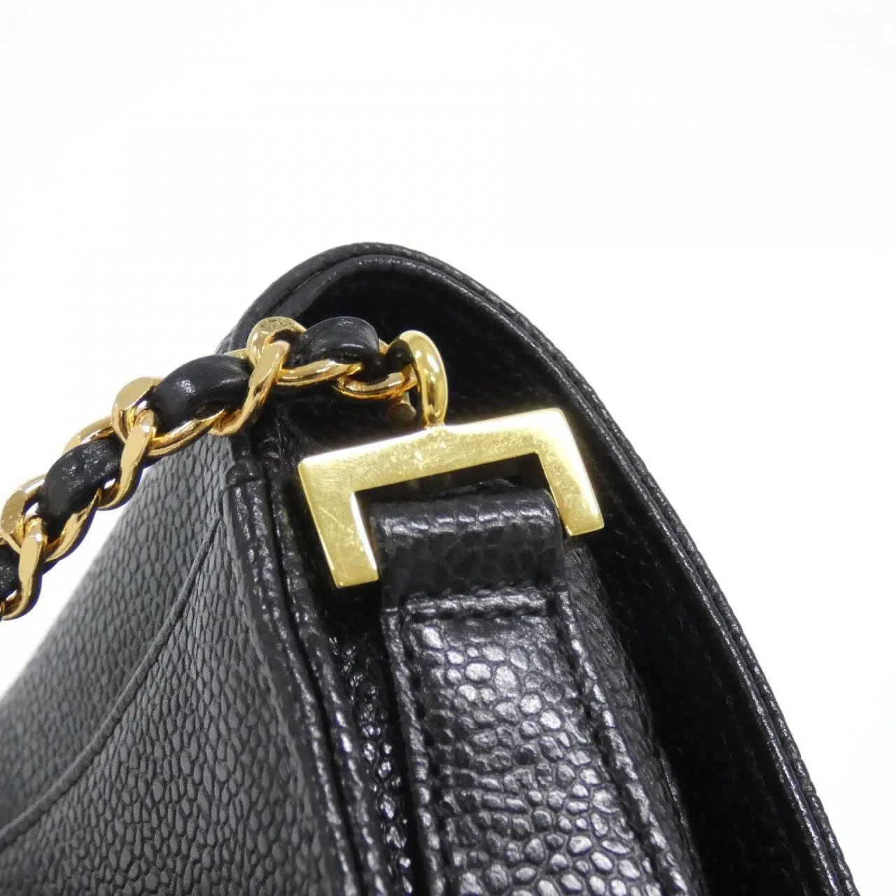 CHANEL Wallet Caviar Leather 黑色 Caviar Leather 中古品A - 縮圖 5