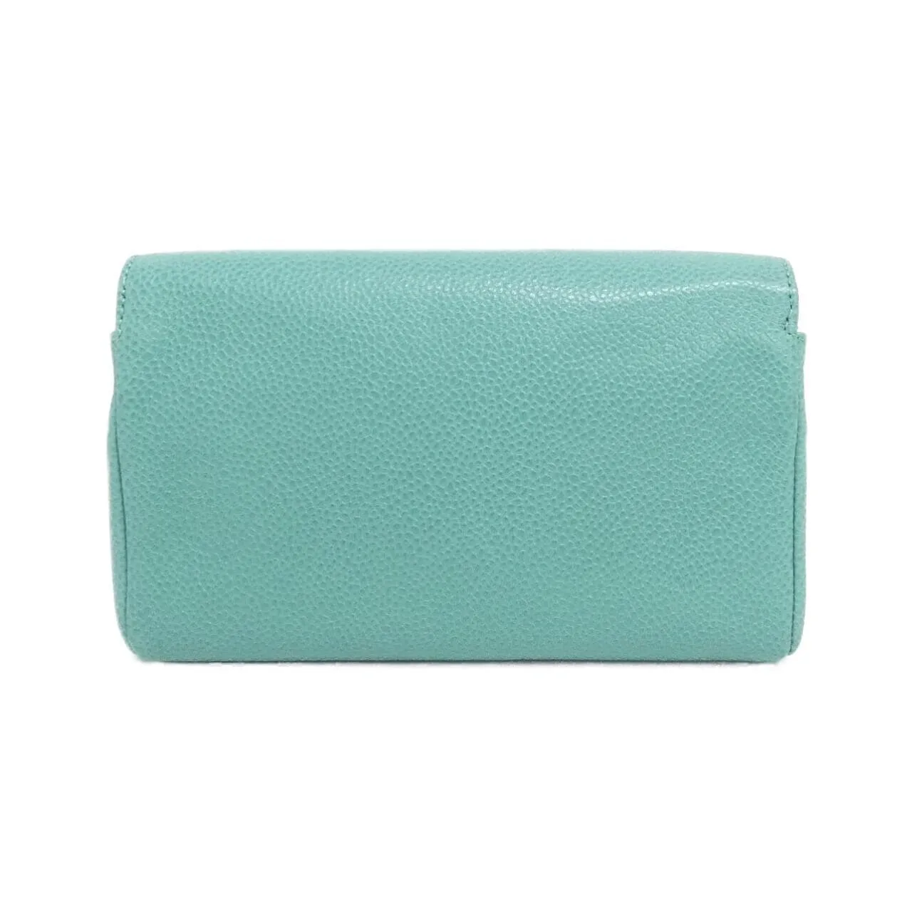 CHANEL 07007 Pouch Grained Calfskin 綠色 荔枝紋牛皮 中古品A - 縮圖 2