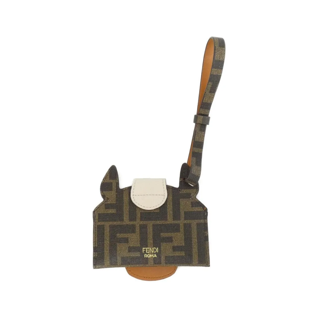 FENDI 8M0524 AYIY Card Case Canvas 黑色 帆布 中古品A - 縮圖 2