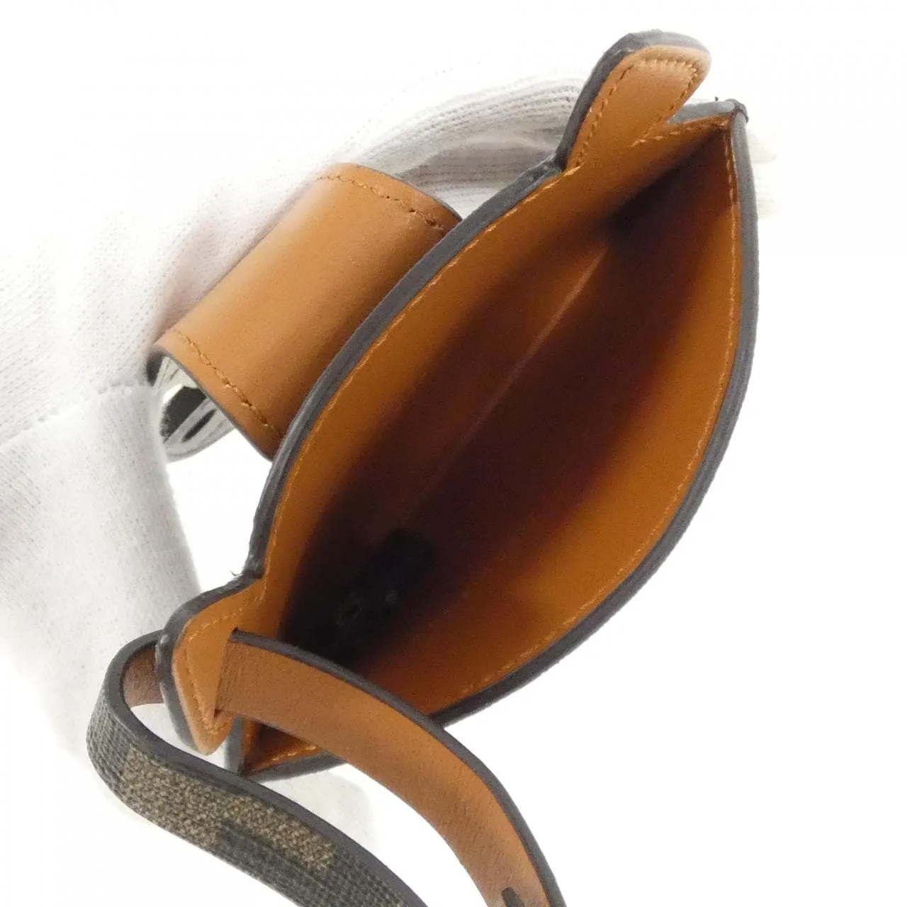 FENDI 8M0524 AYIY Card Case Canvas 黑色 帆布 中古品A - 縮圖 7