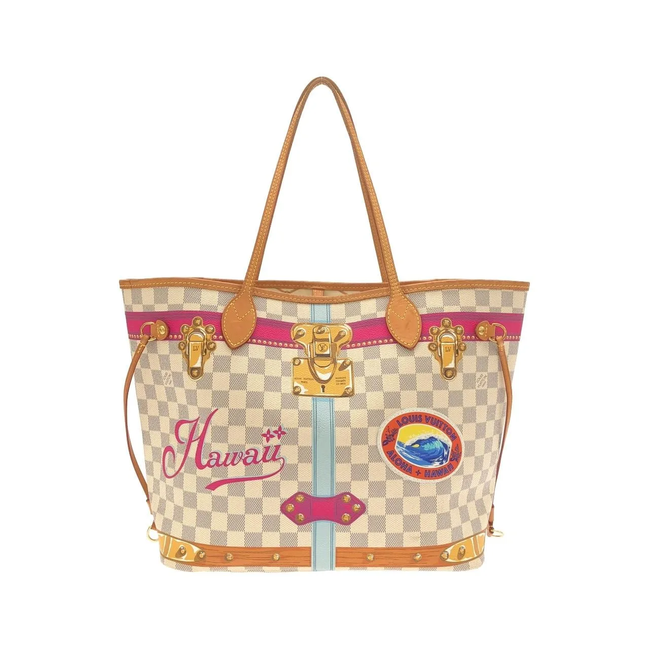 LOUIS VUITTON Neverfull N41734 Tote Damier Black