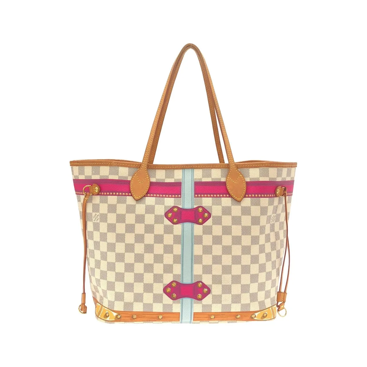 LOUIS VUITTON Neverfull N41734 Tote Damier 黑色 Damier 中古品B - 縮圖 2