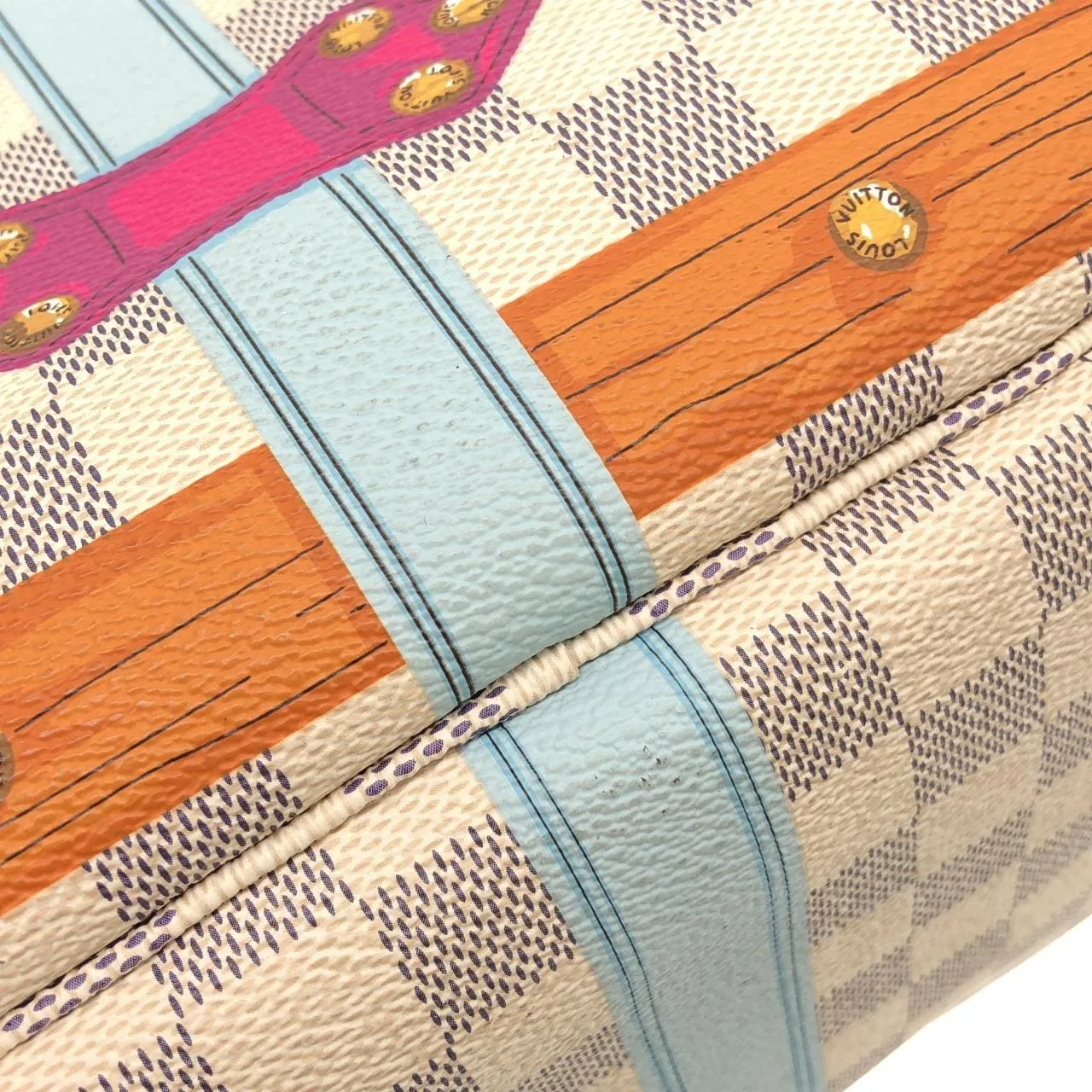 LOUIS VUITTON Neverfull N41734 Tote Damier 黑色 Damier 中古品B - 縮圖 4