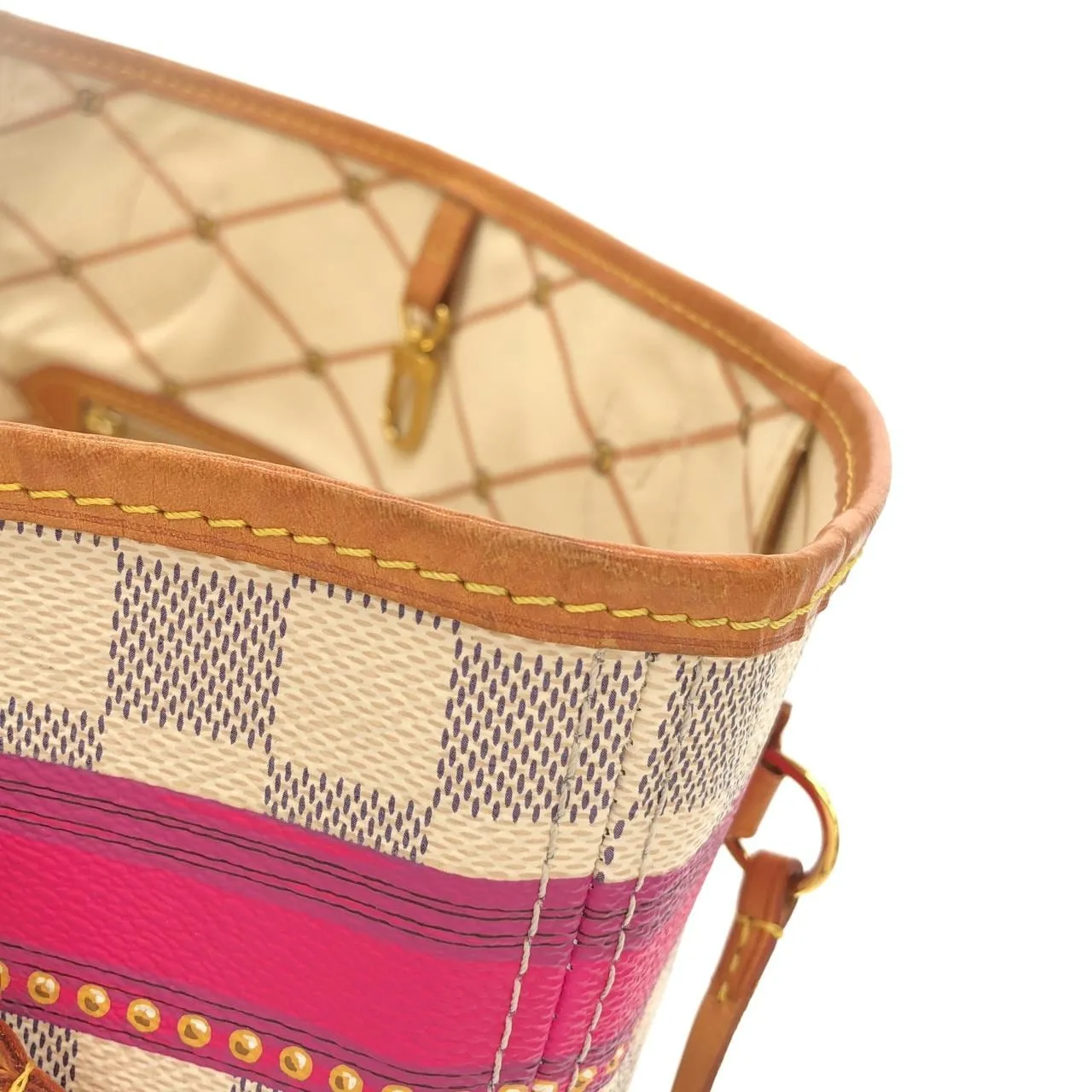 LOUIS VUITTON Neverfull N41734 Tote Damier 黑色 Damier 中古品B - 縮圖 5