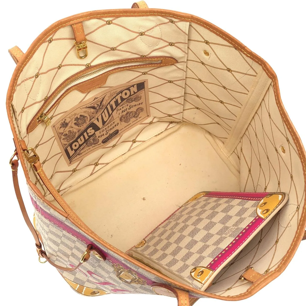 LOUIS VUITTON Neverfull N41734 Tote Damier 黑色 Damier 中古品B - 縮圖 8