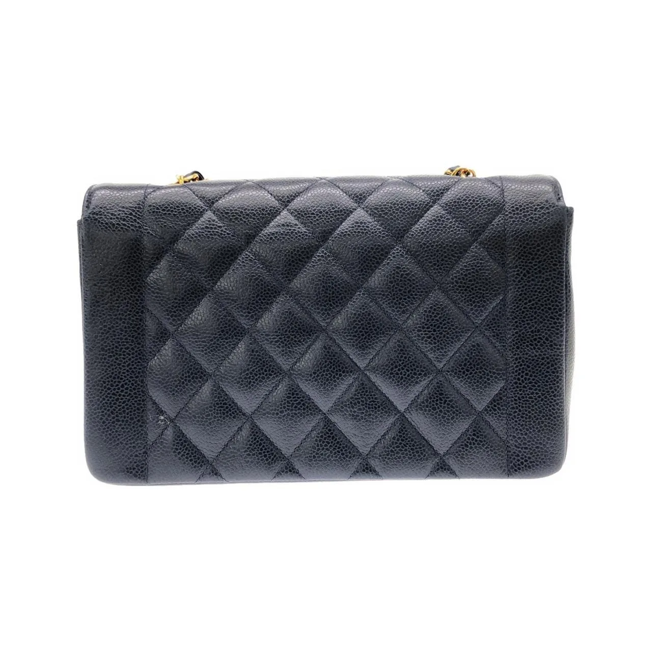 CHANEL 01165 Shoulder Grained Calfskin 深藍色 荔枝紋牛皮 中古品A - 縮圖 2