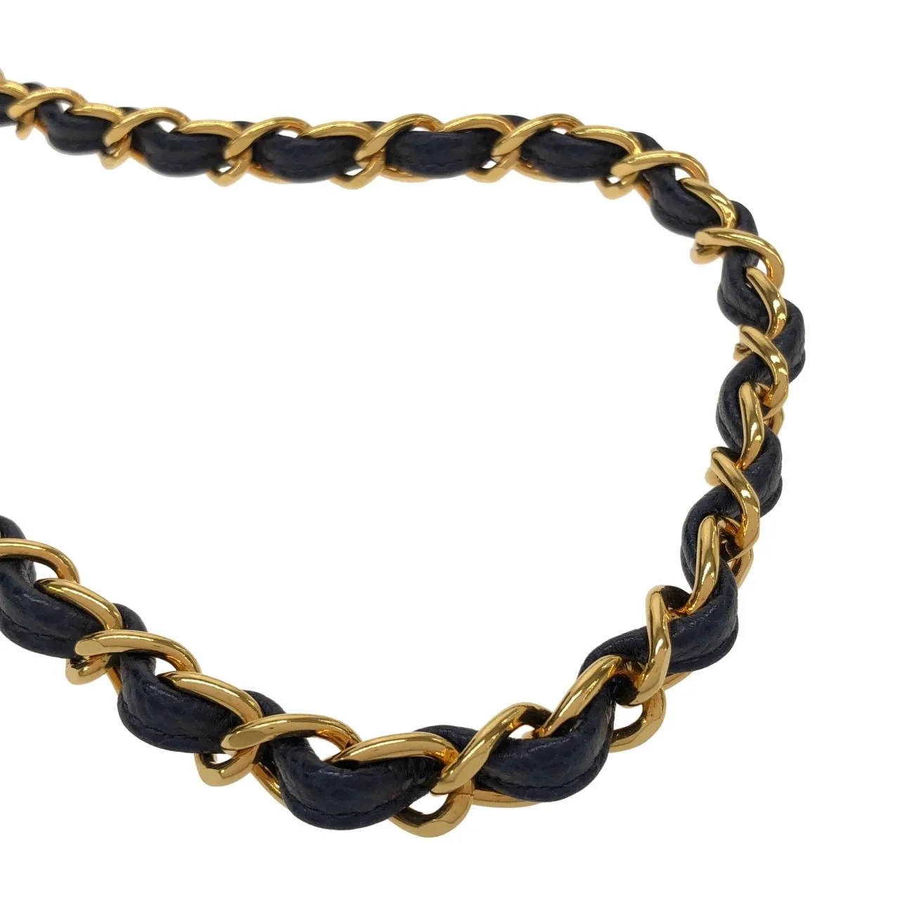 CHANEL 01165 Shoulder Grained Calfskin 深藍色 荔枝紋牛皮 中古品A - 縮圖 6