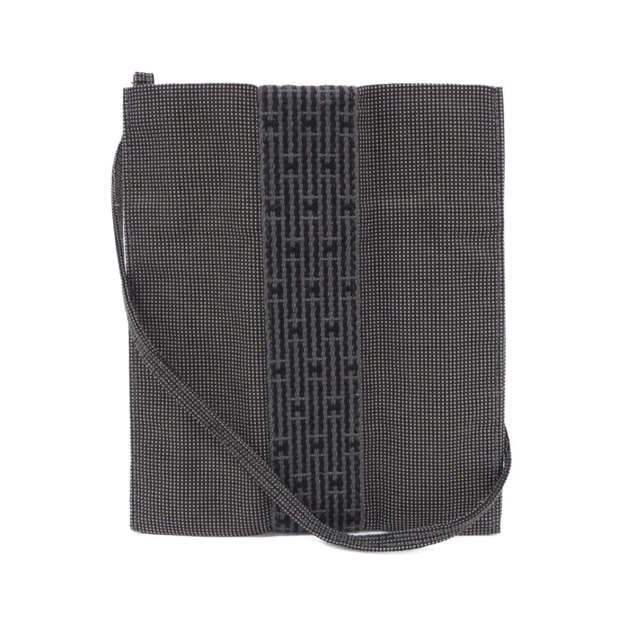 HERMES 100967M Shoulder Canvas Black