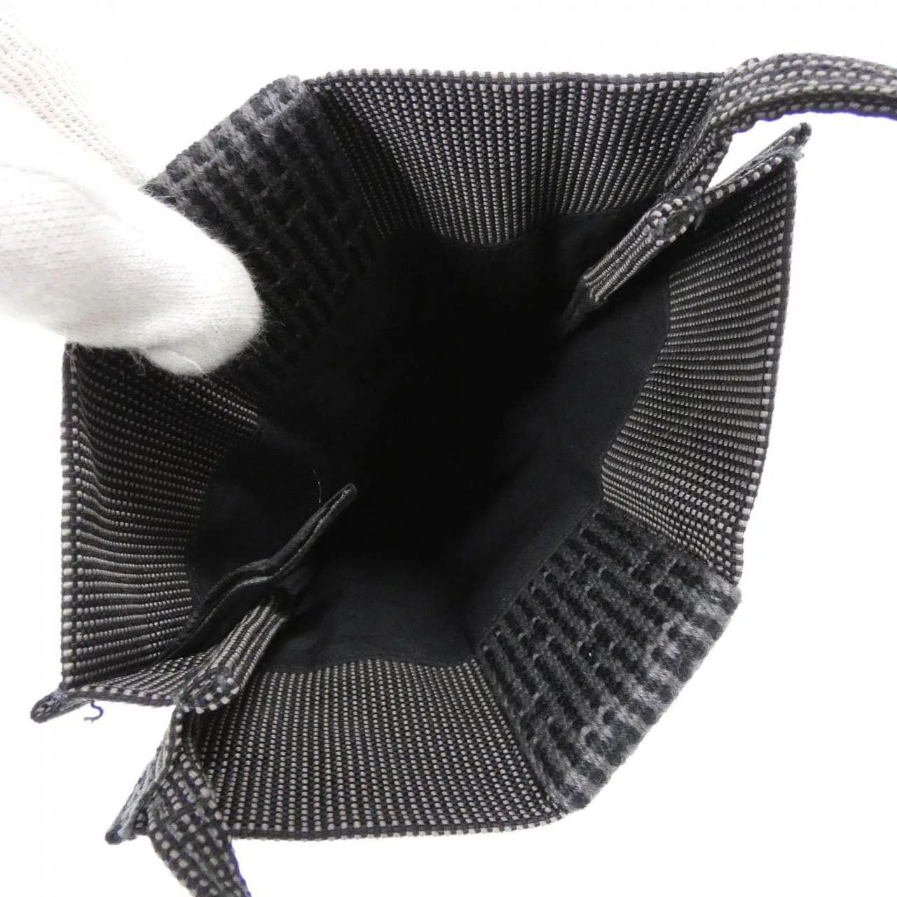 HERMES 100967M Shoulder Canvas 黑色 帆布 中古品A - 縮圖 6