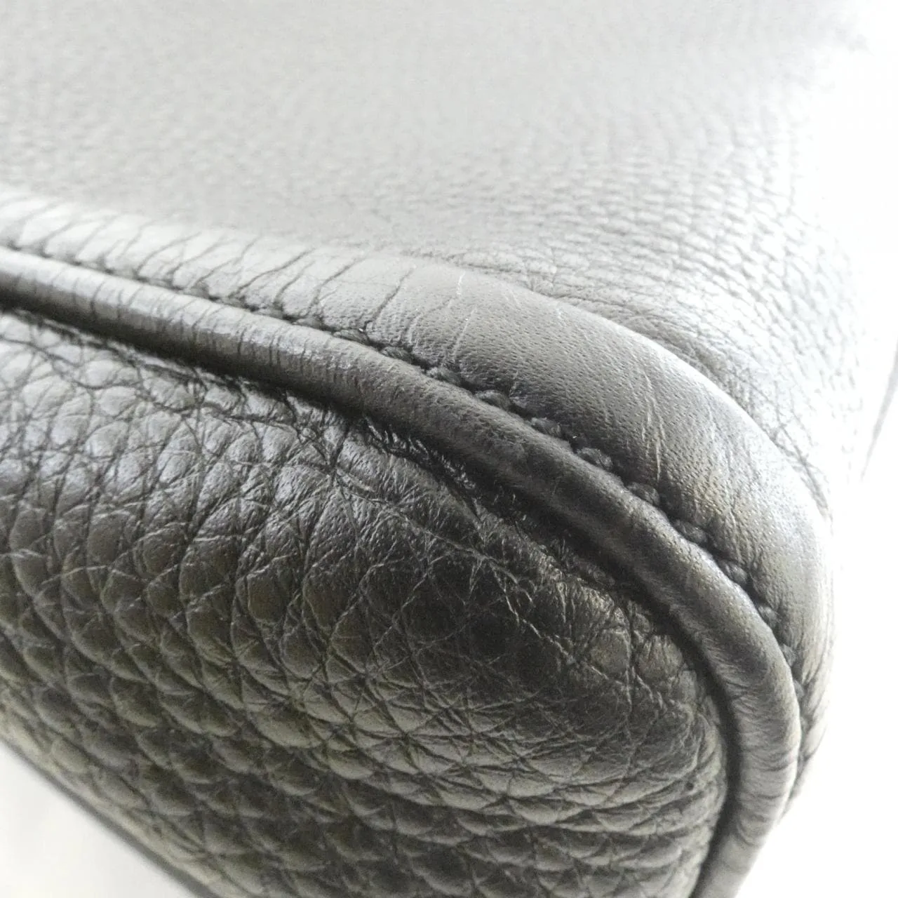 GUCCI 336751 A7M0G Handbag Leather Black Leather Rank A - Thumbnail 3