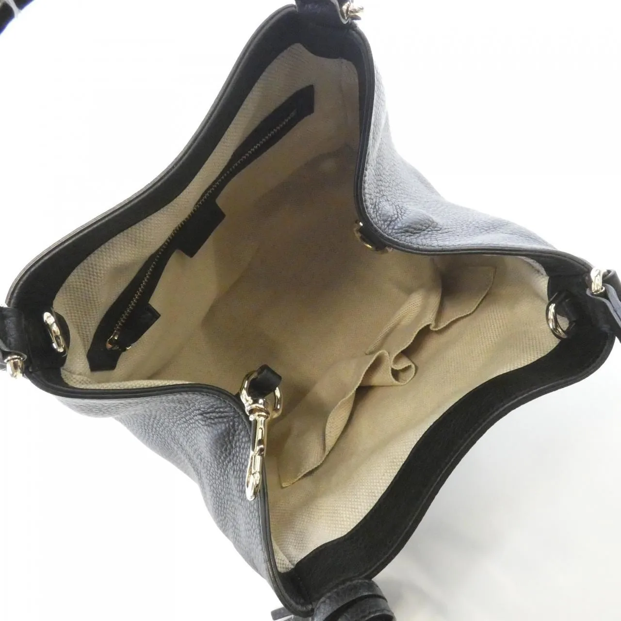 GUCCI 336751 A7M0G Handbag Leather Black Leather Rank A - Thumbnail 6