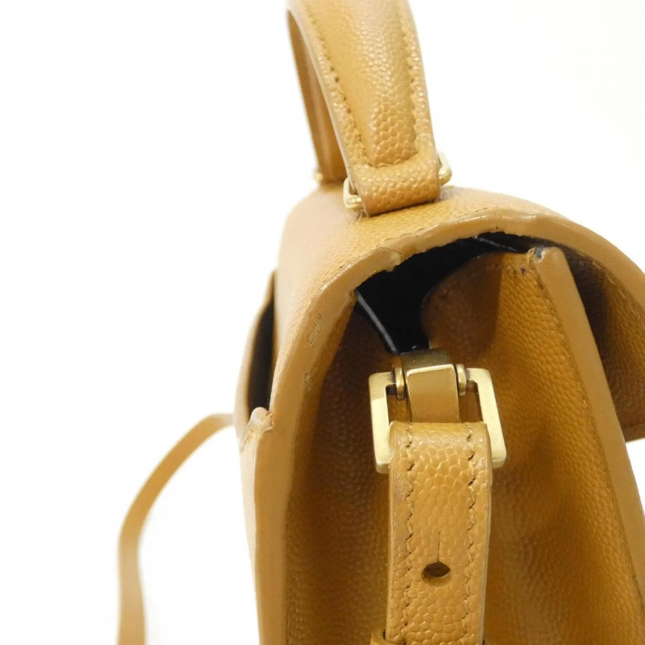 SAINT LAURENT Cassandre 623930 BOW0W Handbag Beige Rank A - Thumbnail 6