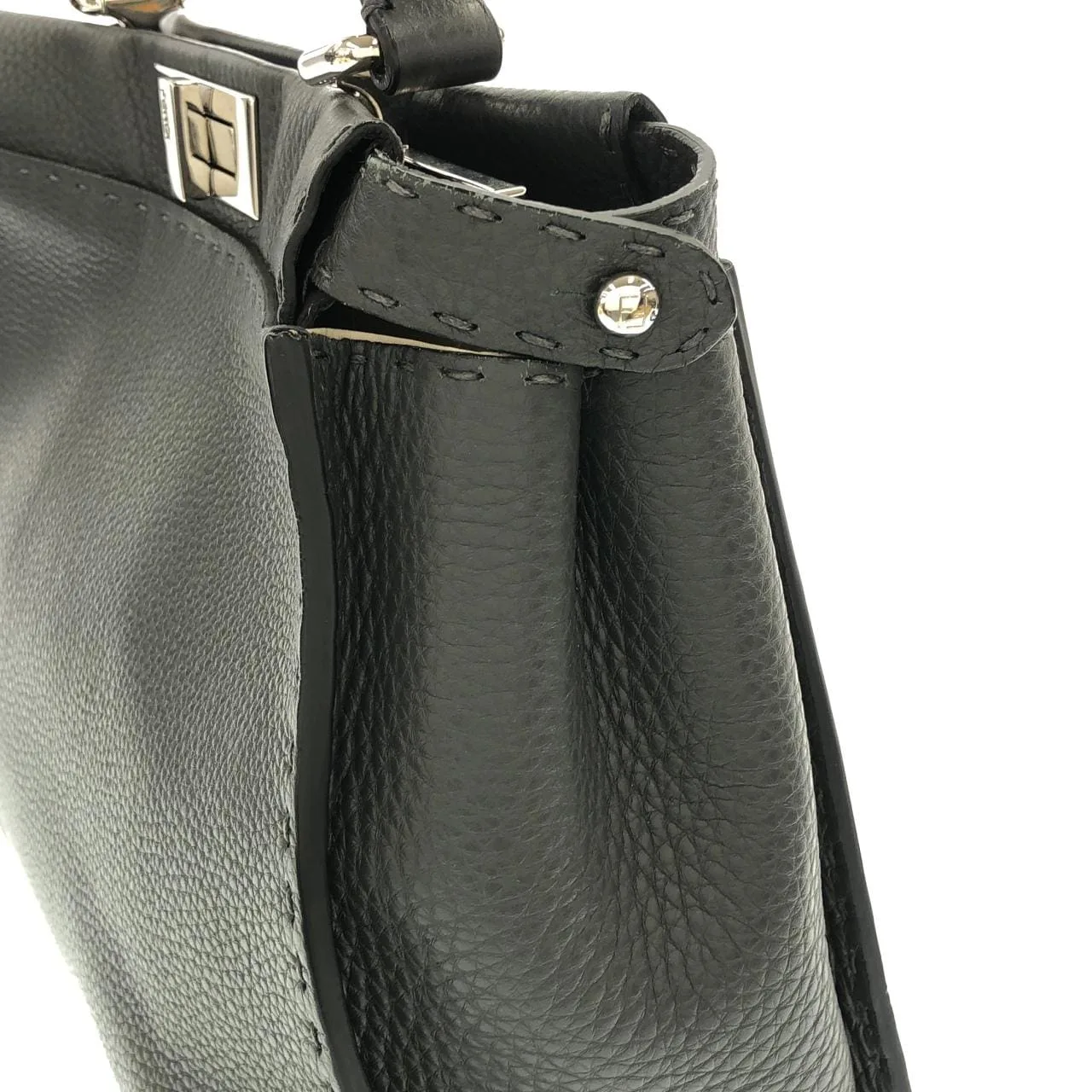 FENDI Peekaboo 8BN290 Q0J Handbag 黑色 中古品A - 縮圖 3