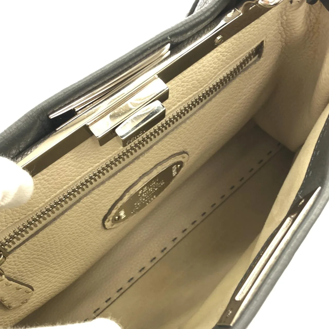 FENDI Peekaboo 8BN290 Q0J Handbag 黑色 中古品A - 縮圖 6