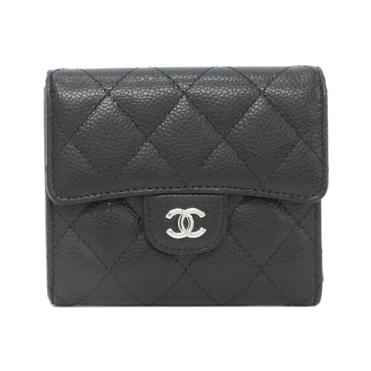 CHANEL Timeless Classic AP0231 Wallet Grained Calfskin Black