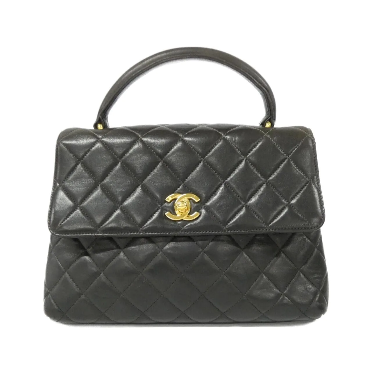 CHANEL 07133 Handbag Lambskin Black