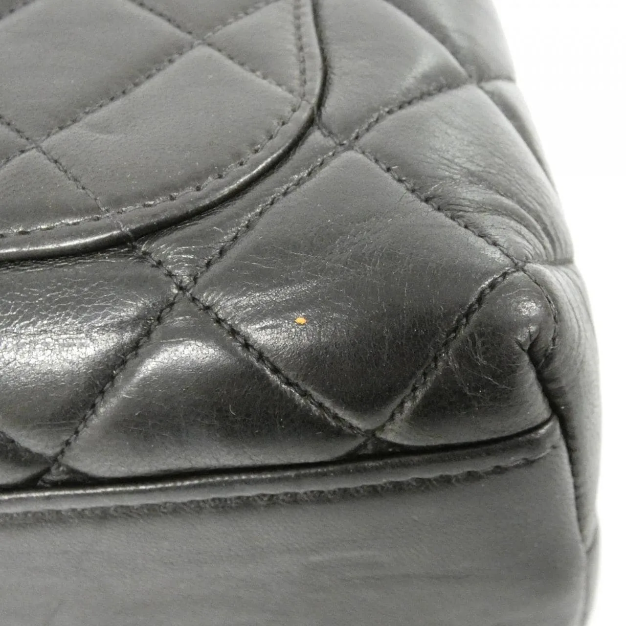 CHANEL 07133 Handbag Lambskin Black Lambskin Rank B - Thumbnail 3