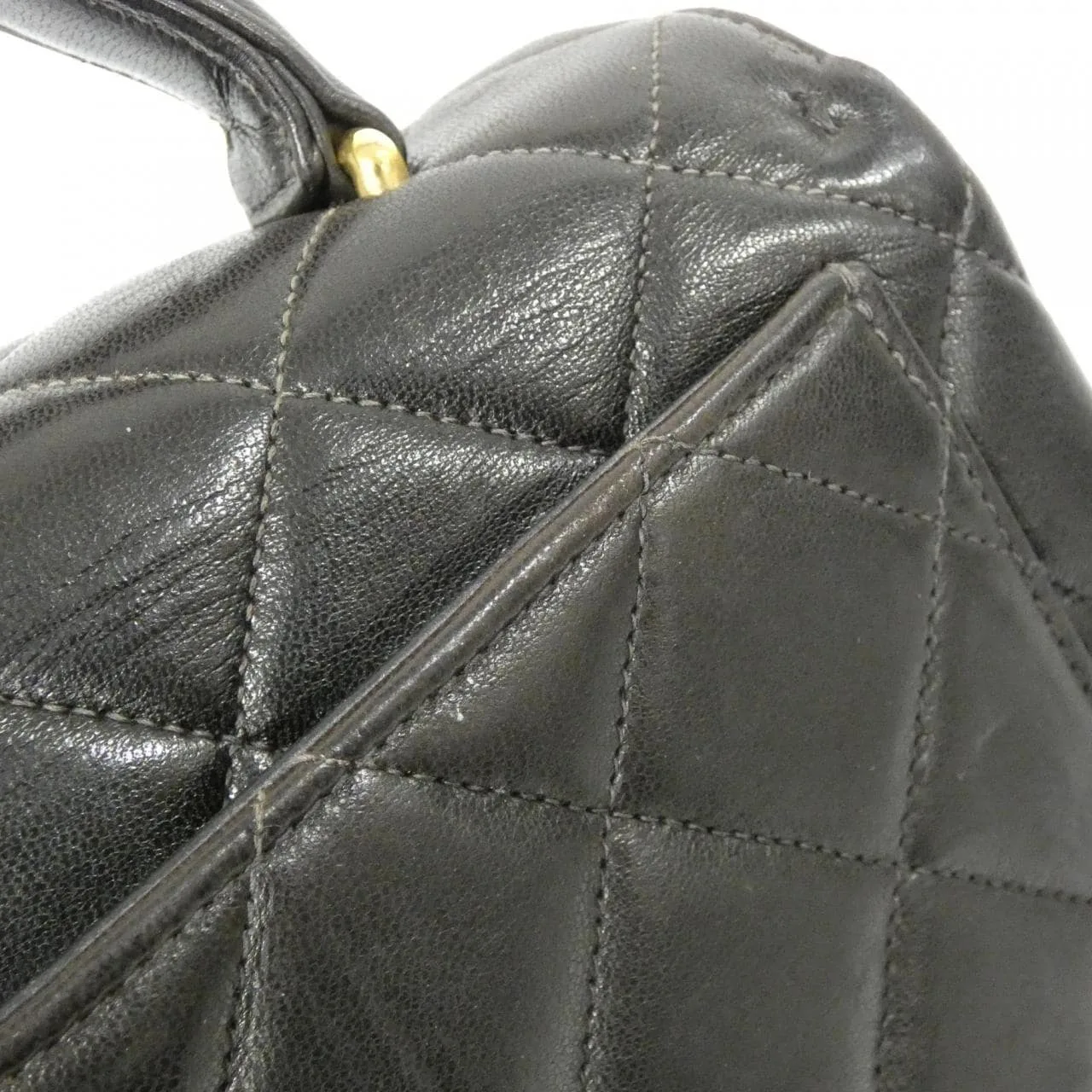 CHANEL 07133 Handbag Lambskin Black Lambskin Rank B - Thumbnail 6