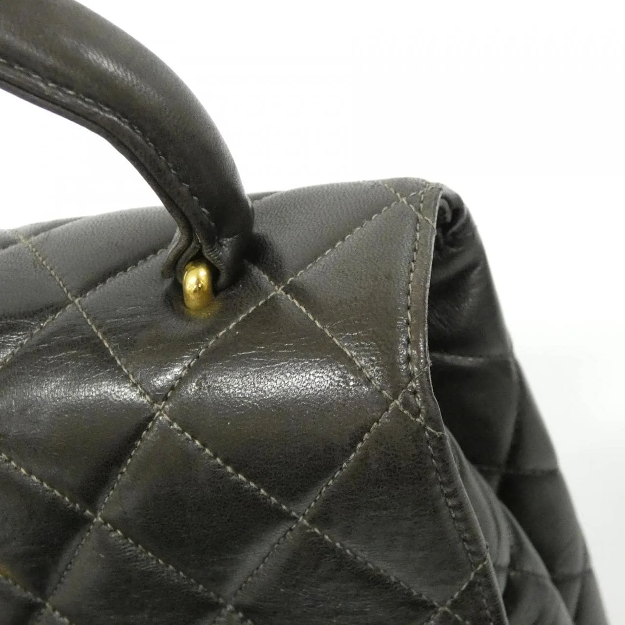CHANEL 07133 Handbag Lambskin Black Lambskin Rank B - Thumbnail 7