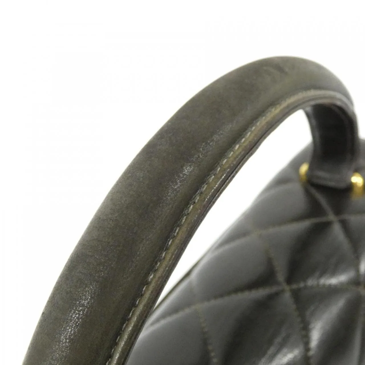 CHANEL 07133 Handbag Lambskin Black Lambskin Rank B - Thumbnail 8