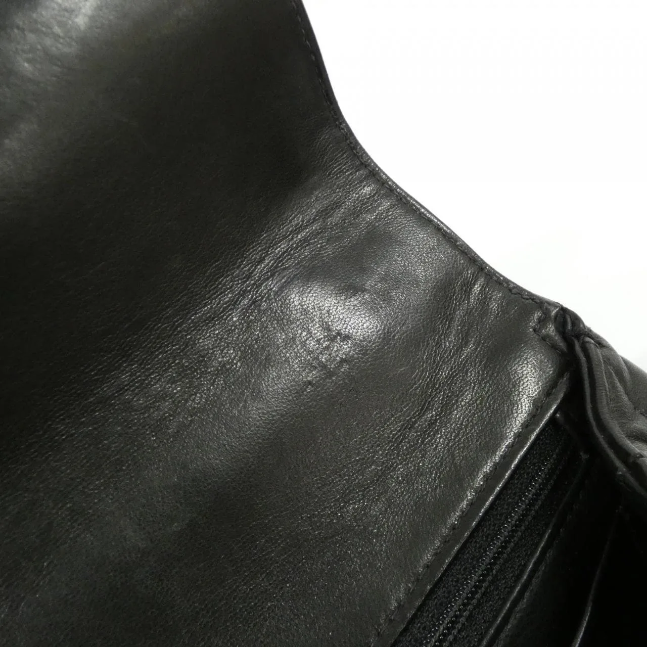 CHANEL 07133 Handbag Lambskin Black Lambskin Rank B - Thumbnail 10