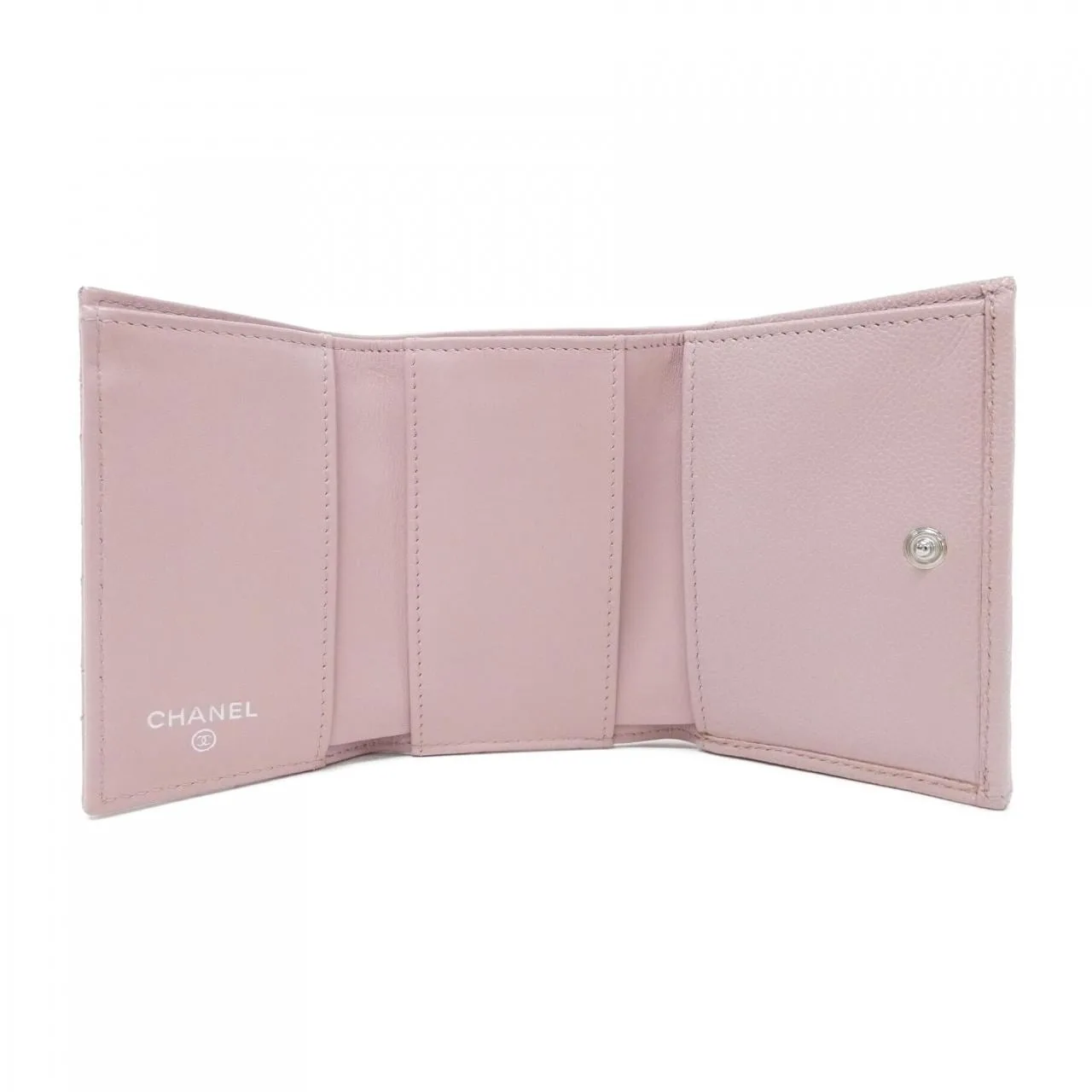 CHANEL Timeless Classic AP0230 Wallet Grained Calfskin 粉色 荔枝紋牛皮 中古品A - 縮圖 5