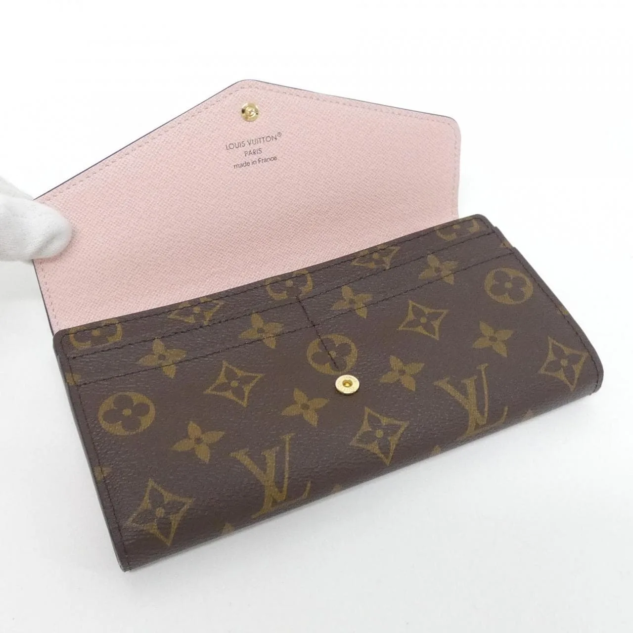 LOUIS VUITTON M62235 Wallet Monogram 黑色 Monogram 中古品A - 縮圖 5