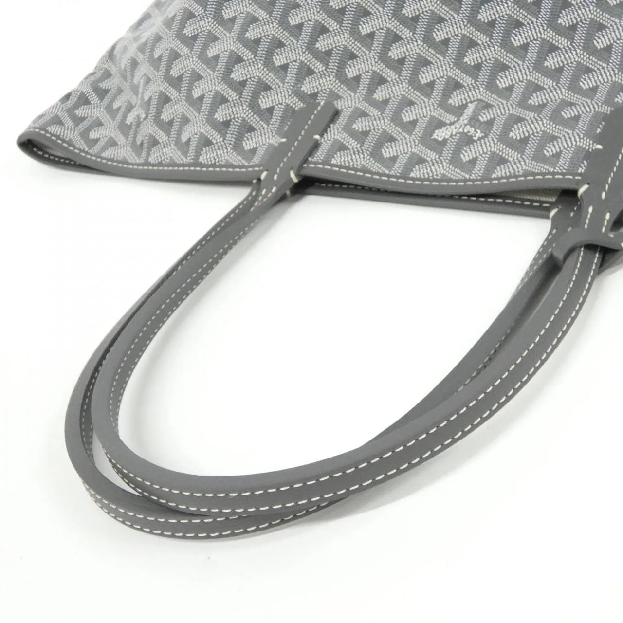 GOYARD Saint Louis AMA LOUIS PM Tote Canvas 灰色 帆布 中古品A - 縮圖 5