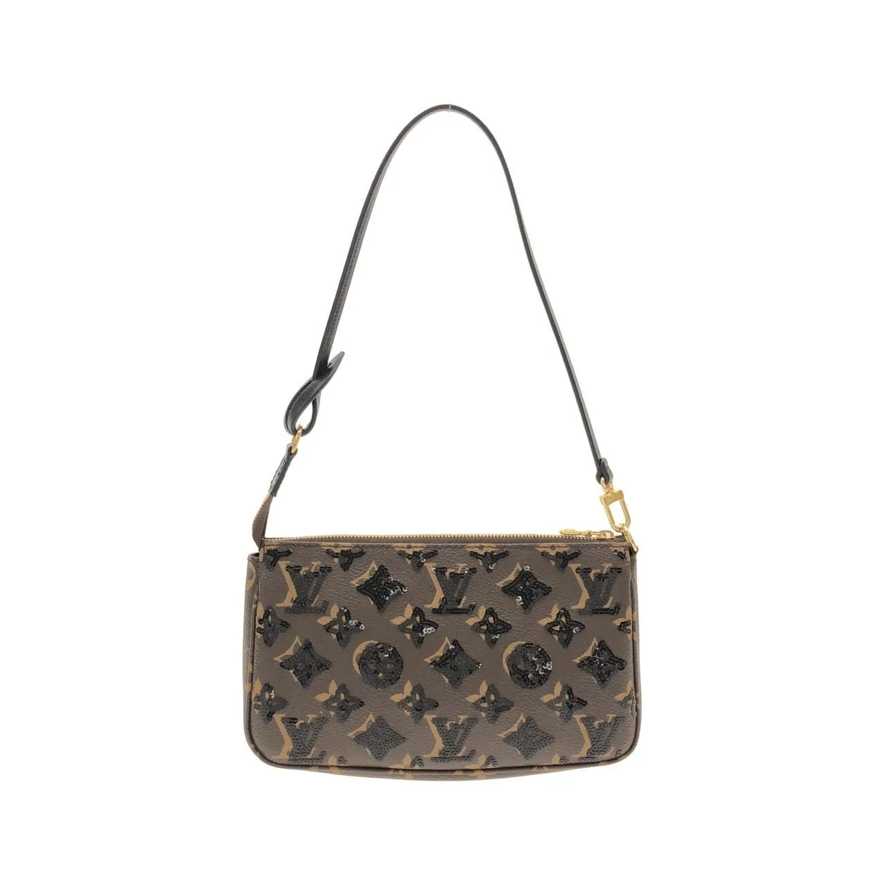 LOUIS VUITTON Pochette M26473 Pochette Monogram Black Monogram Rank A - Thumbnail 2