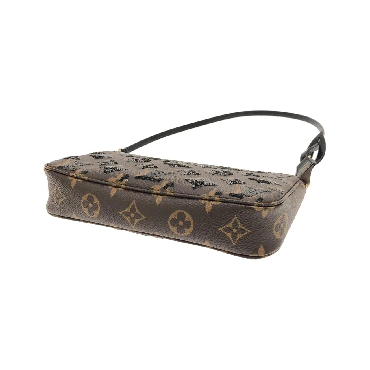 LOUIS VUITTON Pochette M26473 Pochette Monogram Black Monogram Rank A - Thumbnail 3