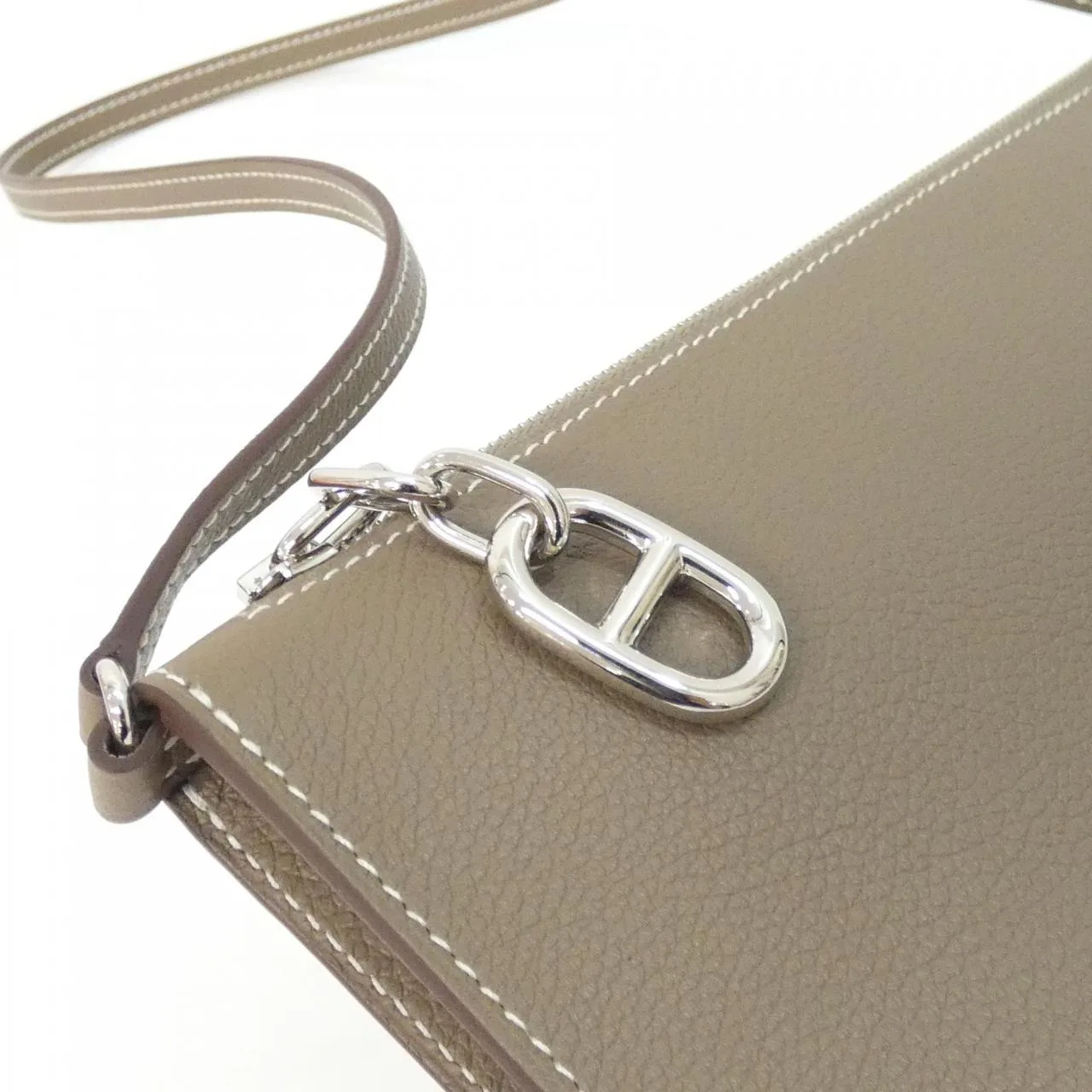 HERMES 086888CK Pouch Etoupe 中古品A - 縮圖 3