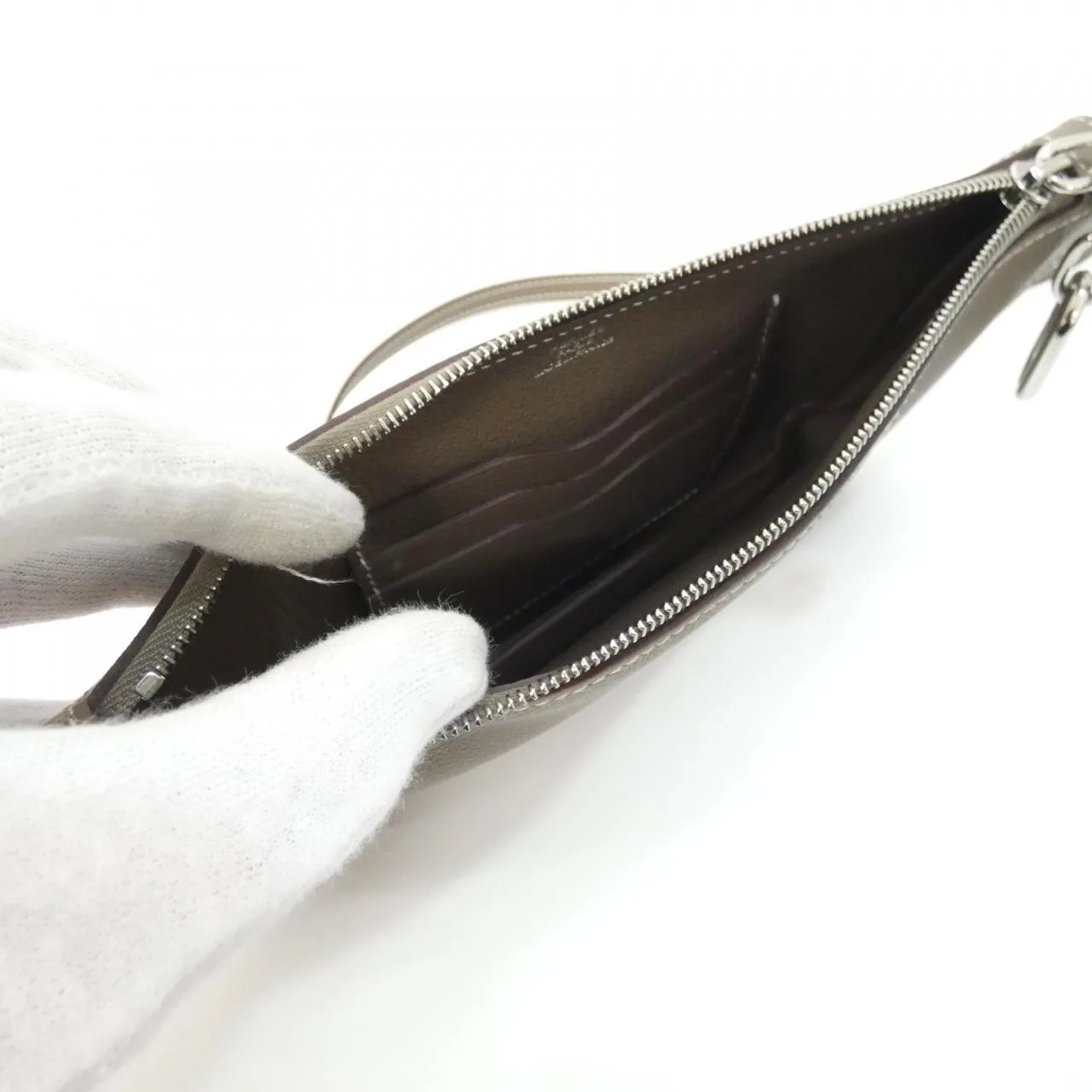 HERMES 086888CK Pouch Etoupe 中古品A - 縮圖 5