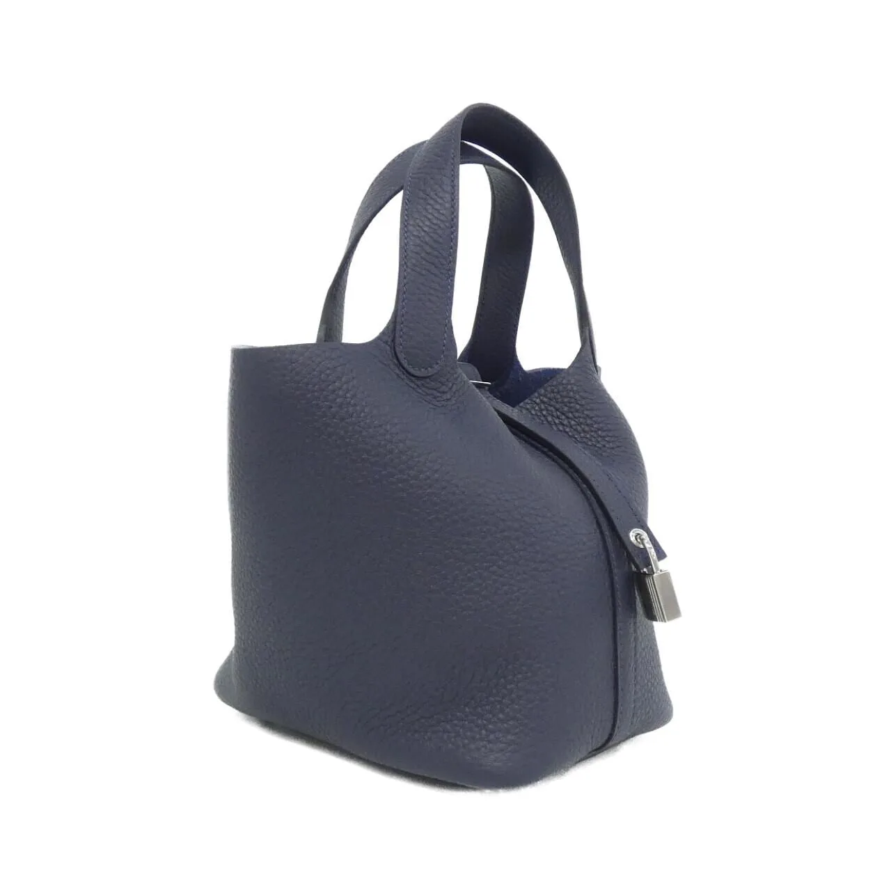 HERMES Picotin 056289CK Handbag Clemence Blue