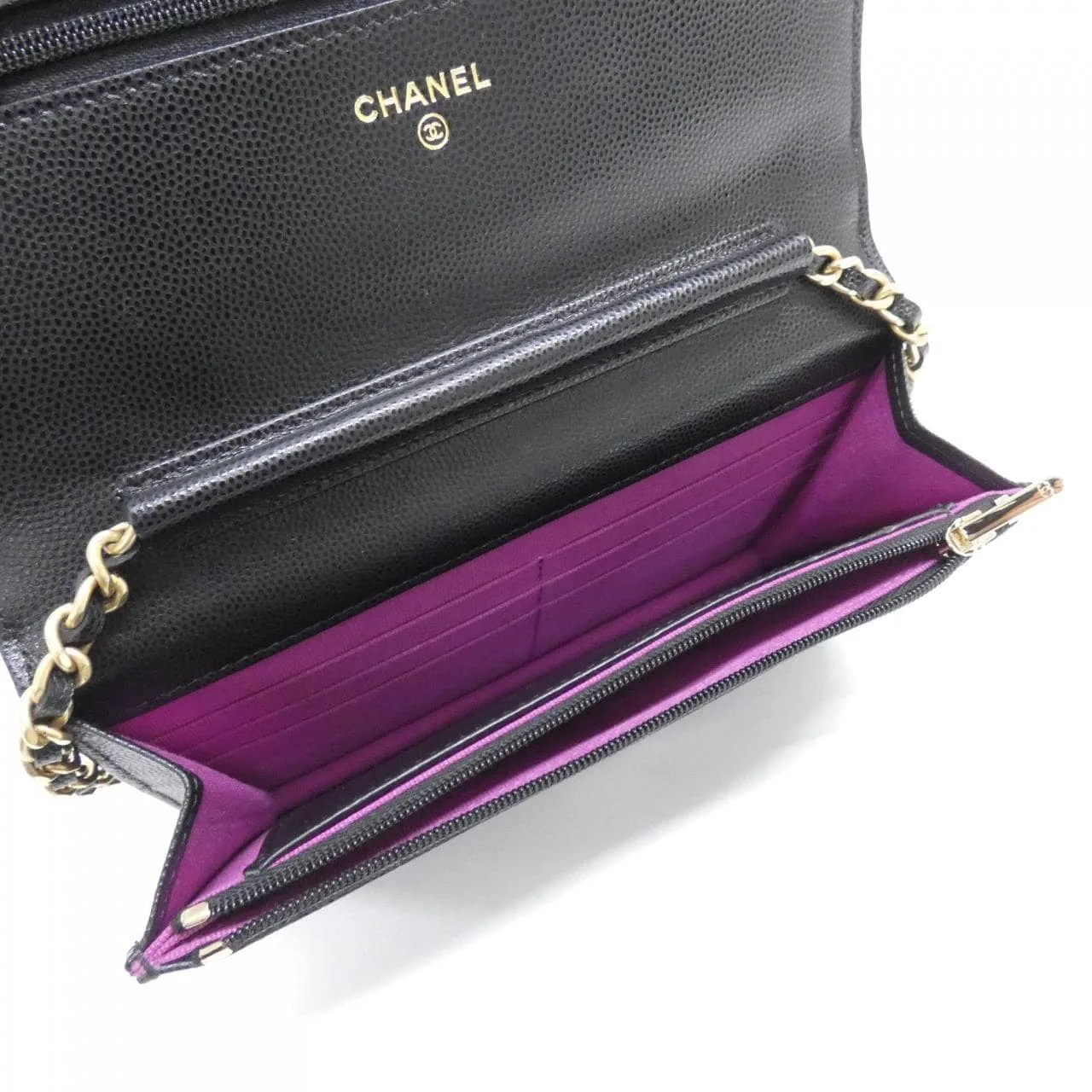 CHANEL Chanel 19 AP3516 Wallet Grained Calfskin 黑色 荔枝紋牛皮 中古品A - 縮圖 8