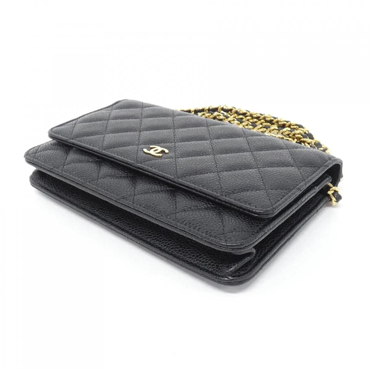 CHANEL Timeless Classic AP0250 Wallet Grained Calfskin 黑色 荔枝紋牛皮 中古品A - 縮圖 3