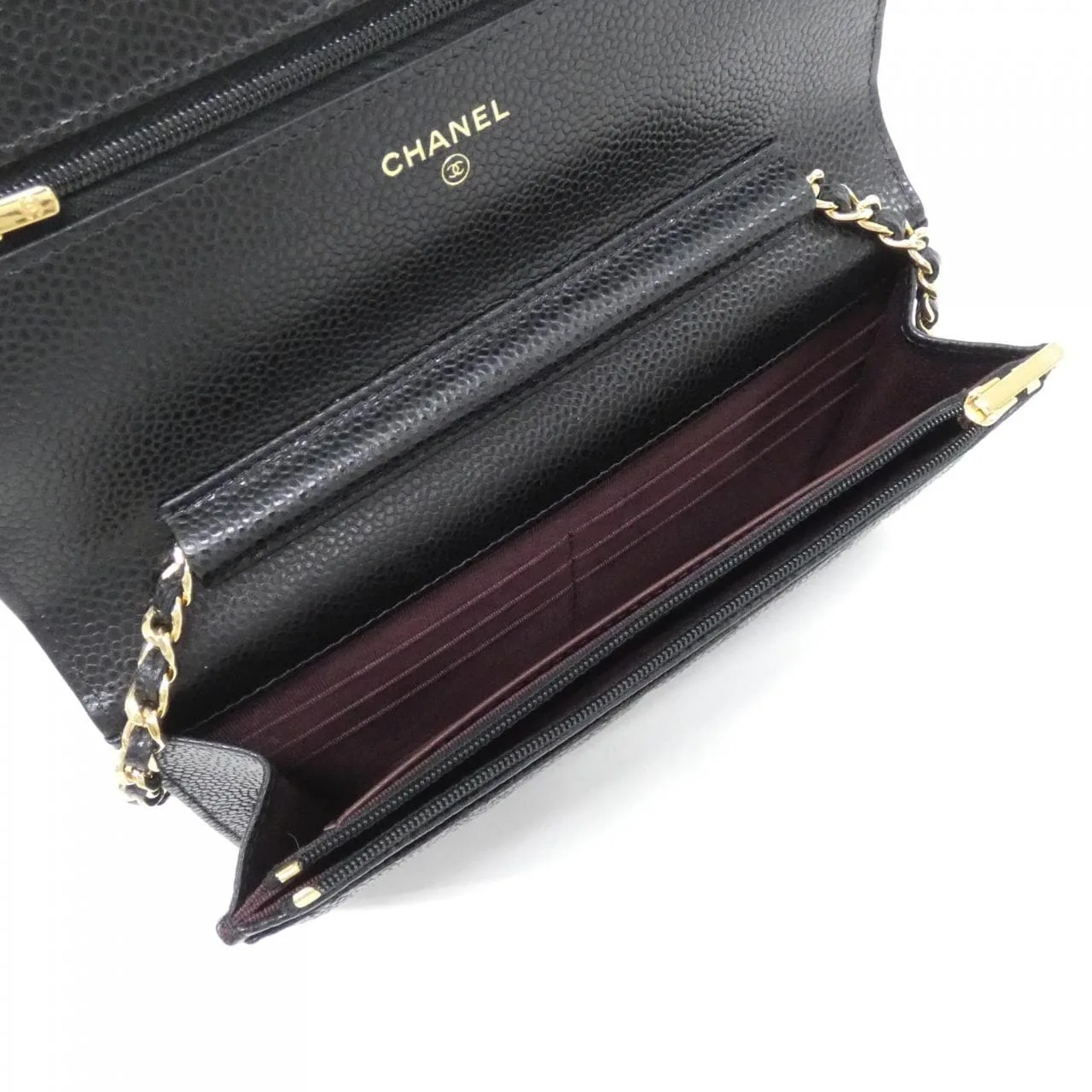 CHANEL Timeless Classic AP0250 Wallet Grained Calfskin 黑色 荔枝紋牛皮 中古品A - 縮圖 7