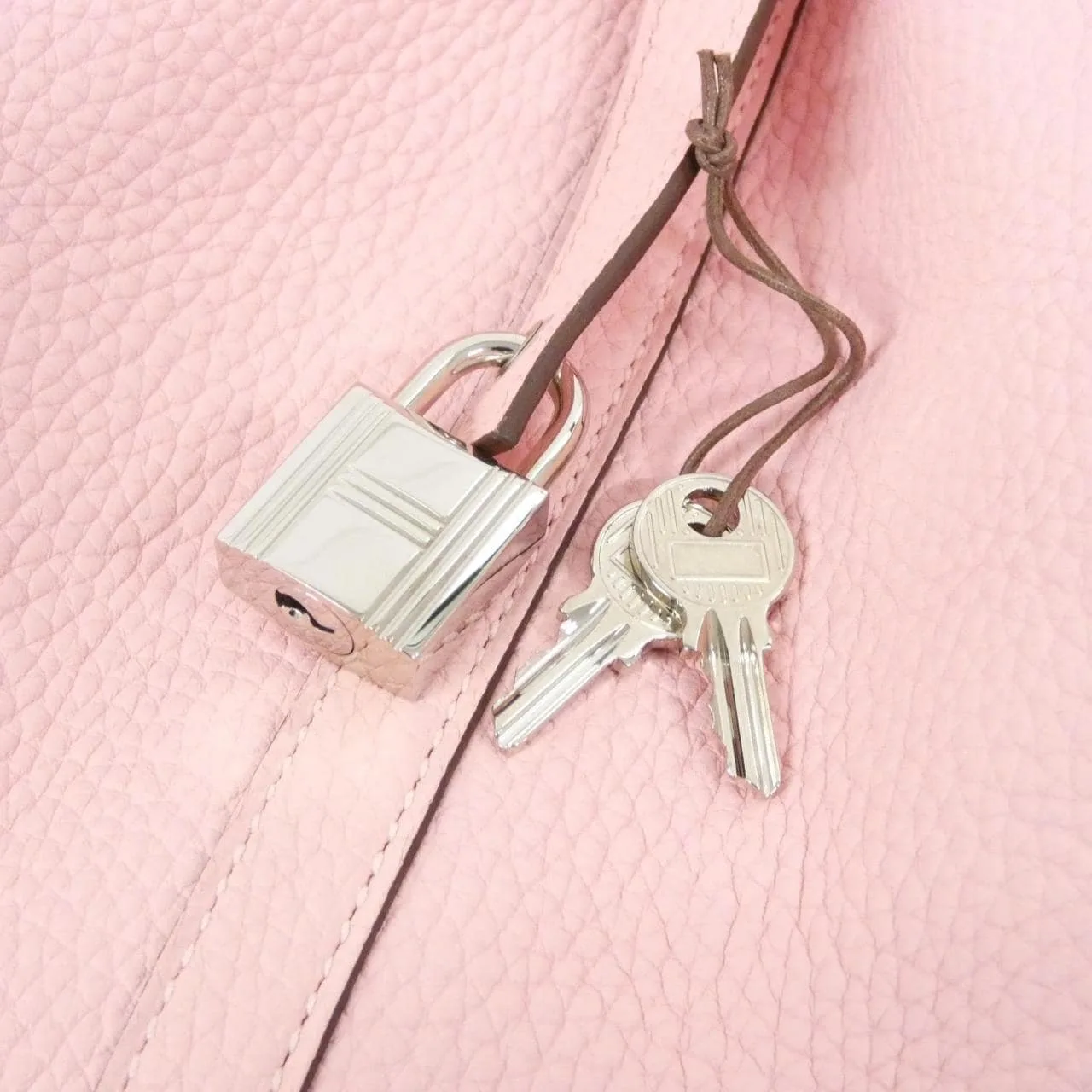 HERMES Picotin 056289CK Handbag Clemence 黑色 Clemence 皮 中古品A - 縮圖 7