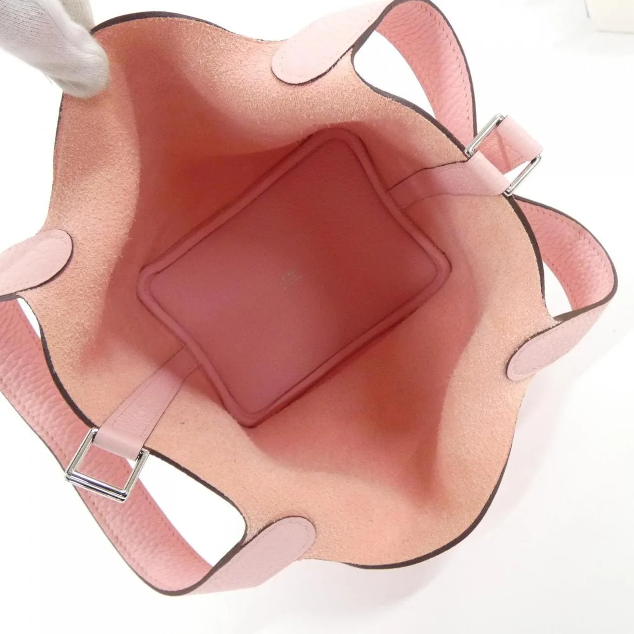 HERMES Picotin 056289CK Handbag Clemence 黑色 Clemence 皮 中古品A - 縮圖 9